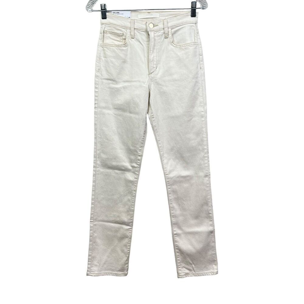 Joe's Jeans Womens The Luna Cigarette Ankle Stretch Hi Rise Pockets Cream Sz 24*